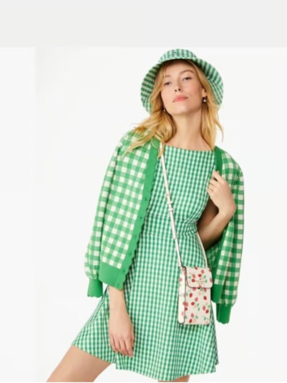 Kate Spade Strawberry Vine North South Phone Crossbody NWT - Picture 7 of 10